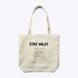 Borsa shopper stay wild logo